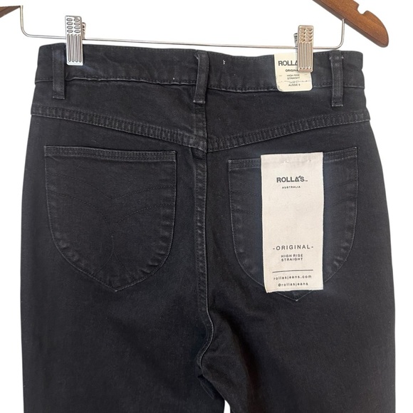 ROLLAS Original Straight Comfort Jet Black Jeans- Size 27 - Picture 6 of 11